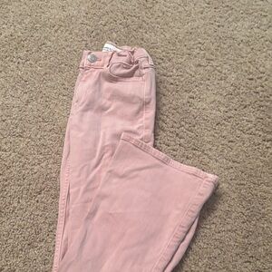 Abercrombie Kids High Rise Flare Denim Pink Pants 7/8 Regular